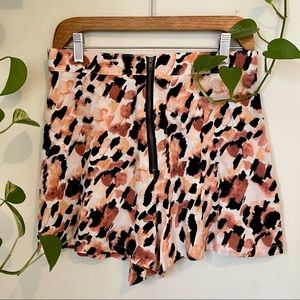 RVCA Multicolor Animal Print Zip-Front Women’s Shorts